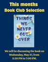 Wine & Cheese Book Club - April/May
