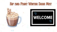 Sip and Paint Winter Door Mat